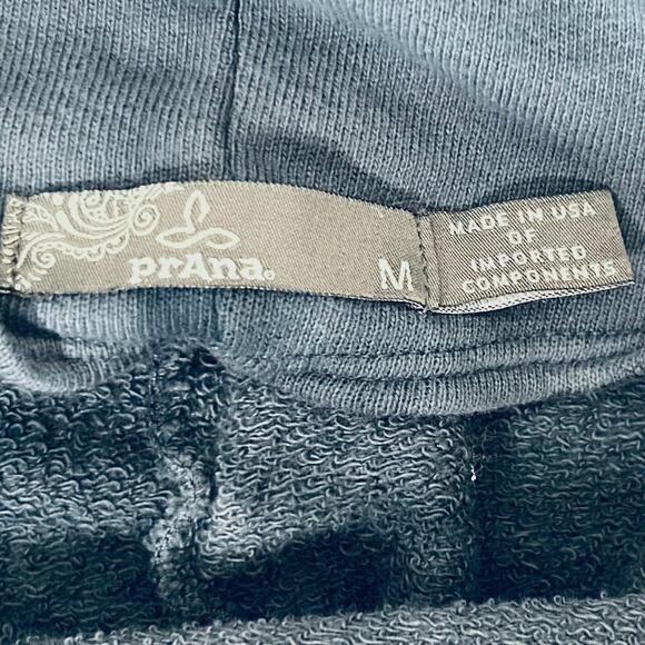 PrAna Deelite Pullover Drop Back French Terry Cotton Blue Tie Dye‎ Sweatshirt - Picture 8 of 9